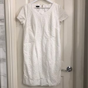 Beautiful J Crew white eyelet dress.
